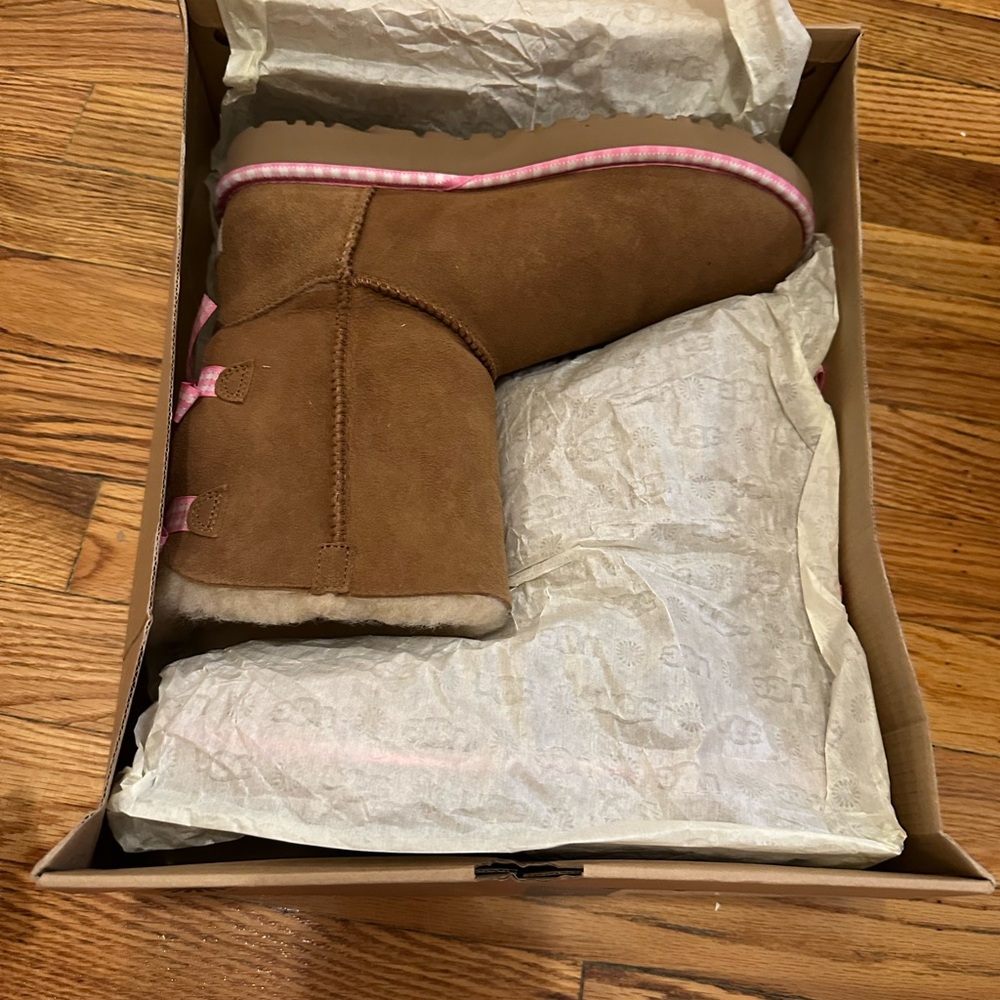 UGG Bailey Bow Gingham boots - Picture 6 of 8